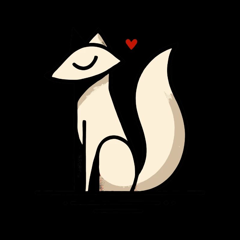 Fox Love with Heart