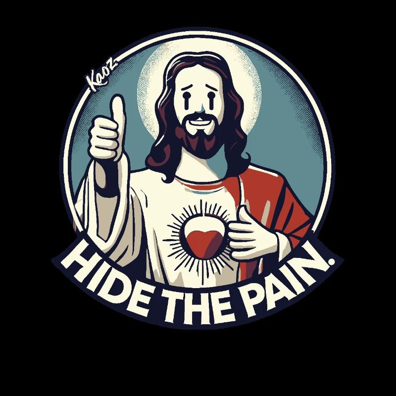 Cachez la douleur, un Jésus positif