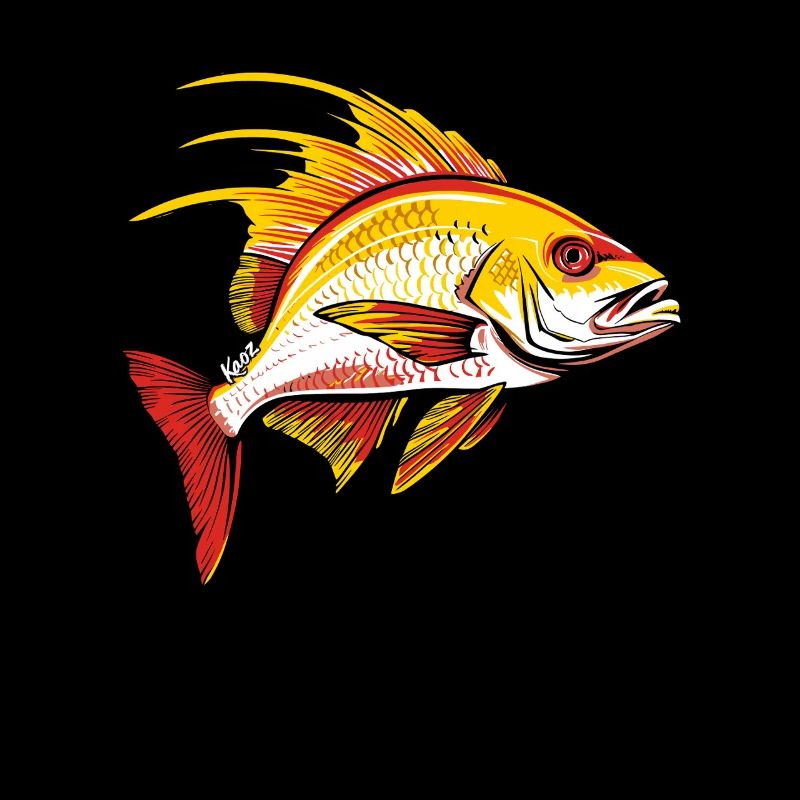Red and golden fish