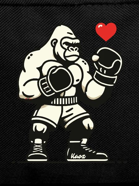Boxer gorilla with heart