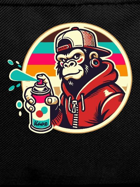 Graffiti Gorilla mit Spraydose