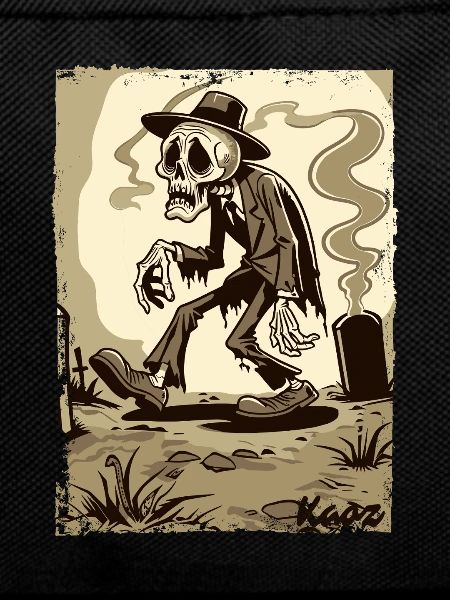 Skeleton Gentleman in the Cemetery
