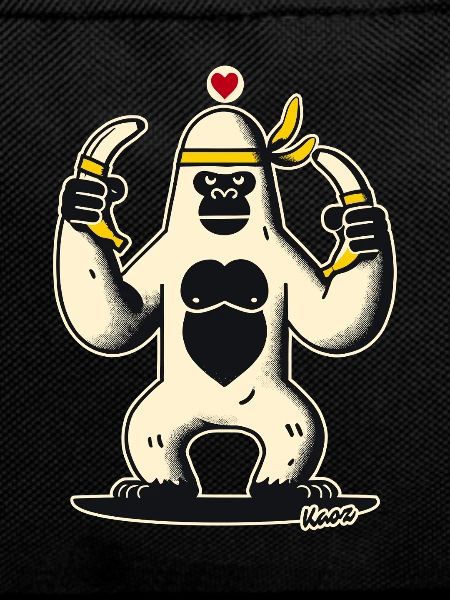 Ninja gorilla with bananas