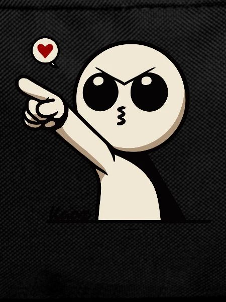 Cute cartoon man with heart