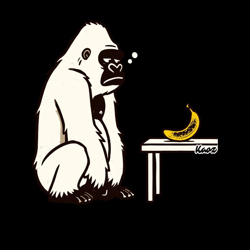 Bananas or not? Gorilla with banana