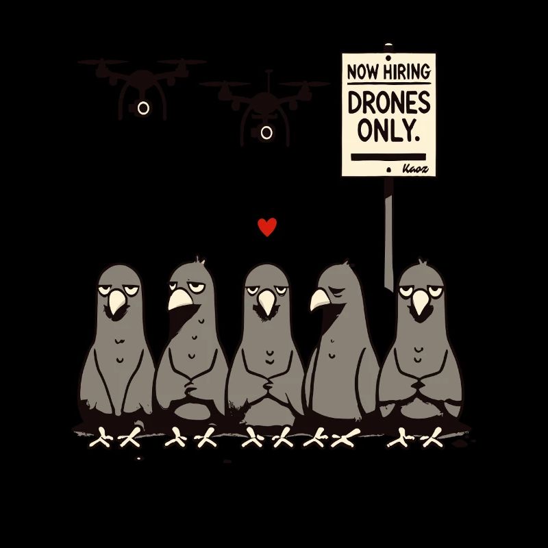 Pigeons unemployed – drones take over