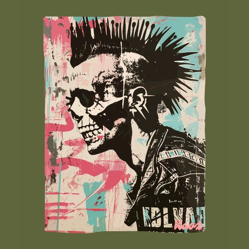 Conception de crâne punk rock