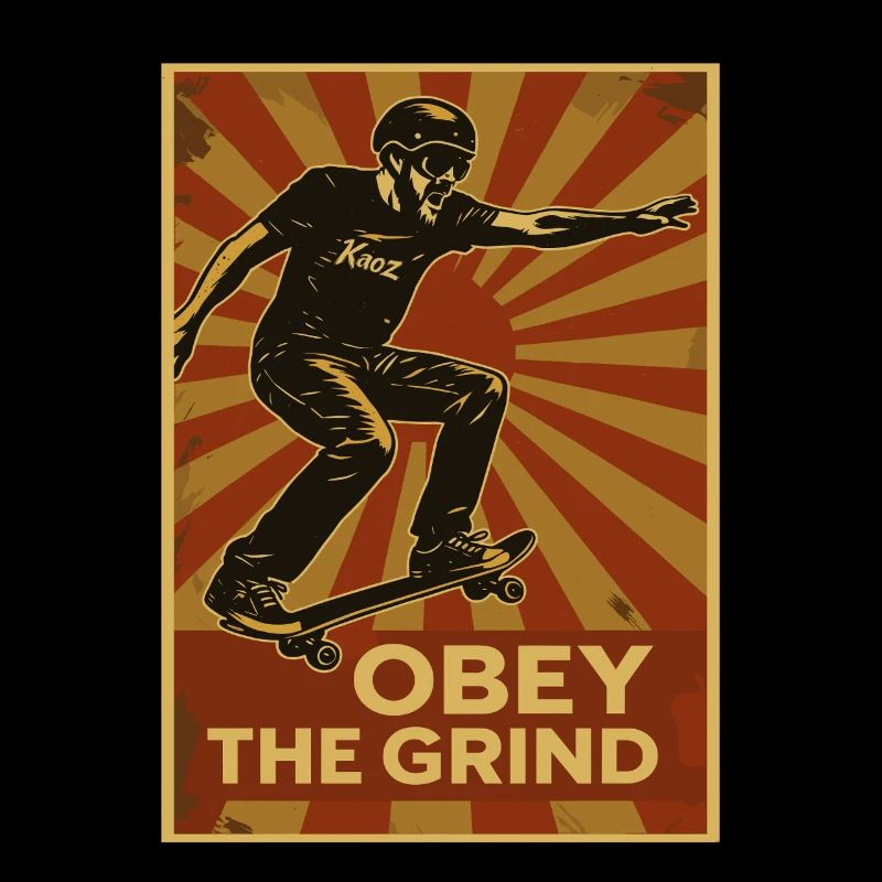 Skater Poster Retro – Obey the Grind