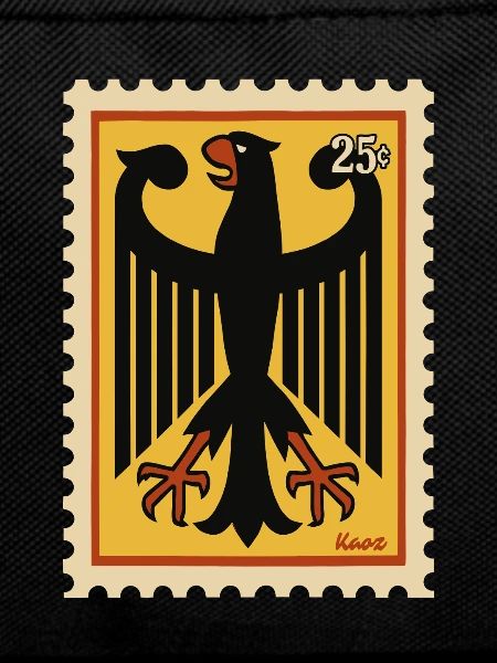 Graphic stamp with stylized eagle