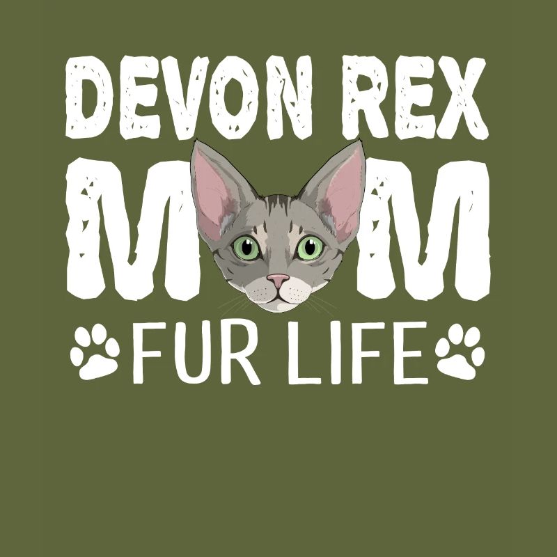 Devon Rex Katze Mutter Pelz Leben Kitty Wortspiel