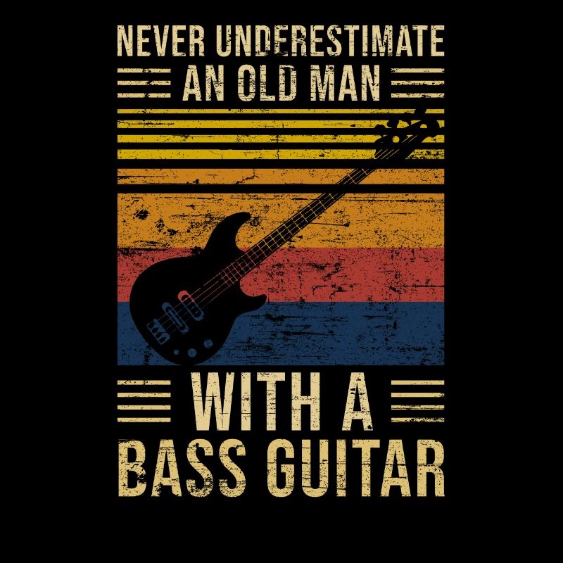 Bass Guitar Underestimate Old Man
