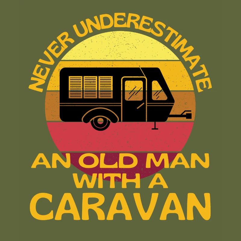 Alter Mann mit einer Karawane