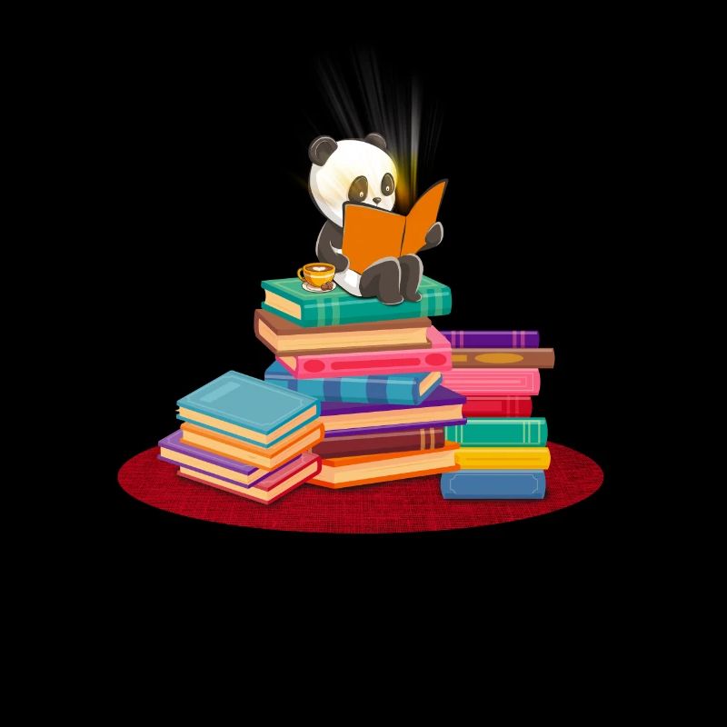 Kawaii Panda Bücher Tee Pandas Buch Geschenk