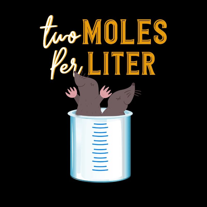 Two Moles Per Liter Chemie Witz Lustiges Geschenk