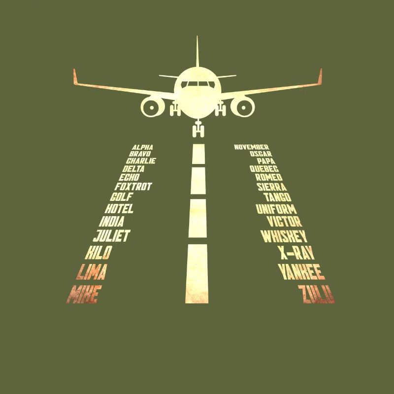 Airplane Pilot Alphabet Runway Pilot Gift