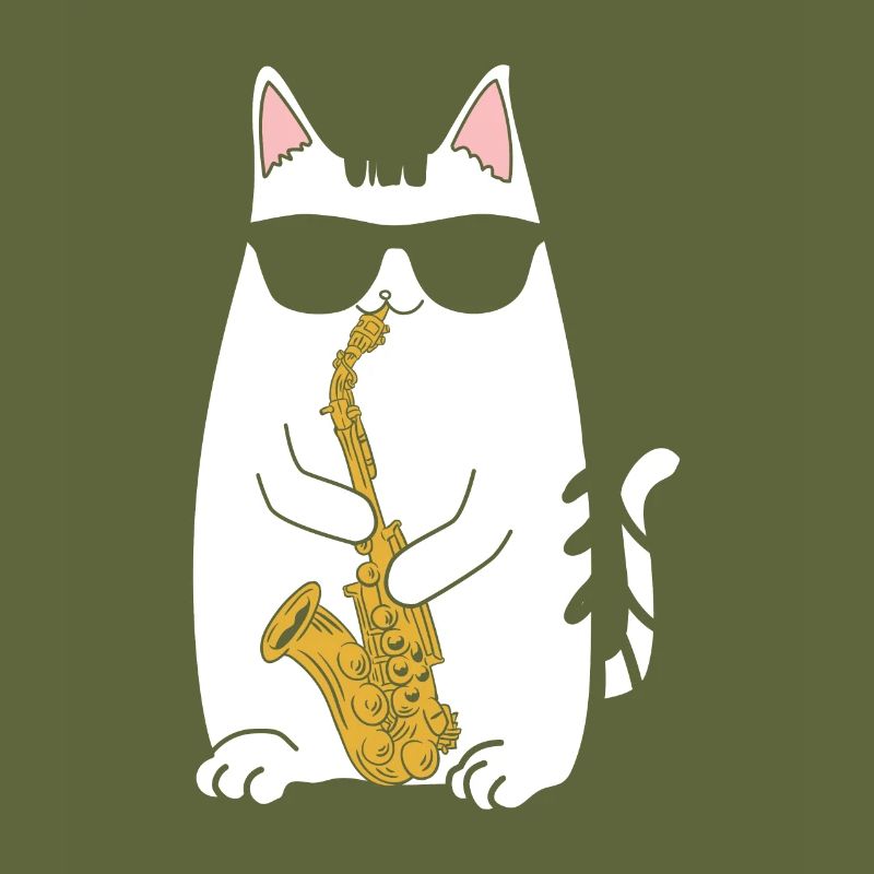 Cat Saxophone