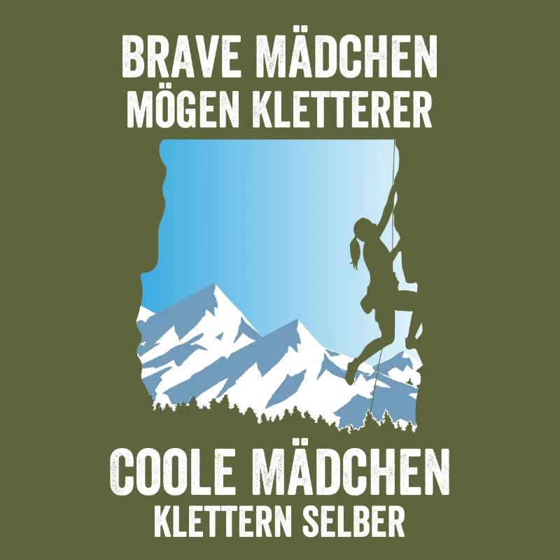 Brave Mädchen, Kletterer Coole Mädchen klettern Mä