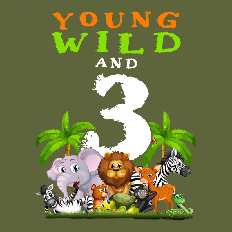 3rd birthday for three years children dinosaurs