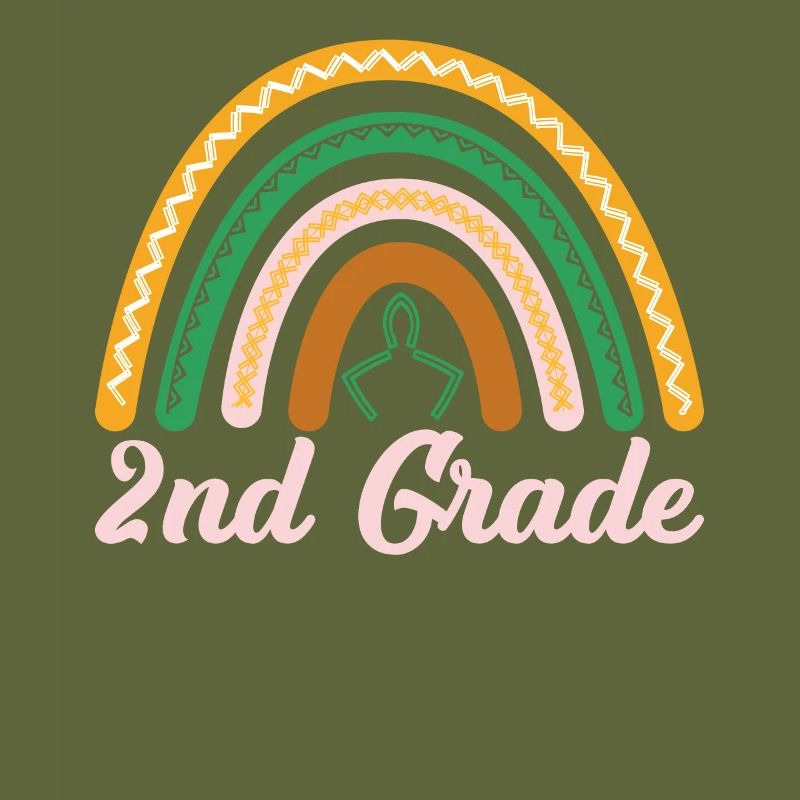 2nd class Leopard Rainbow Design for students and