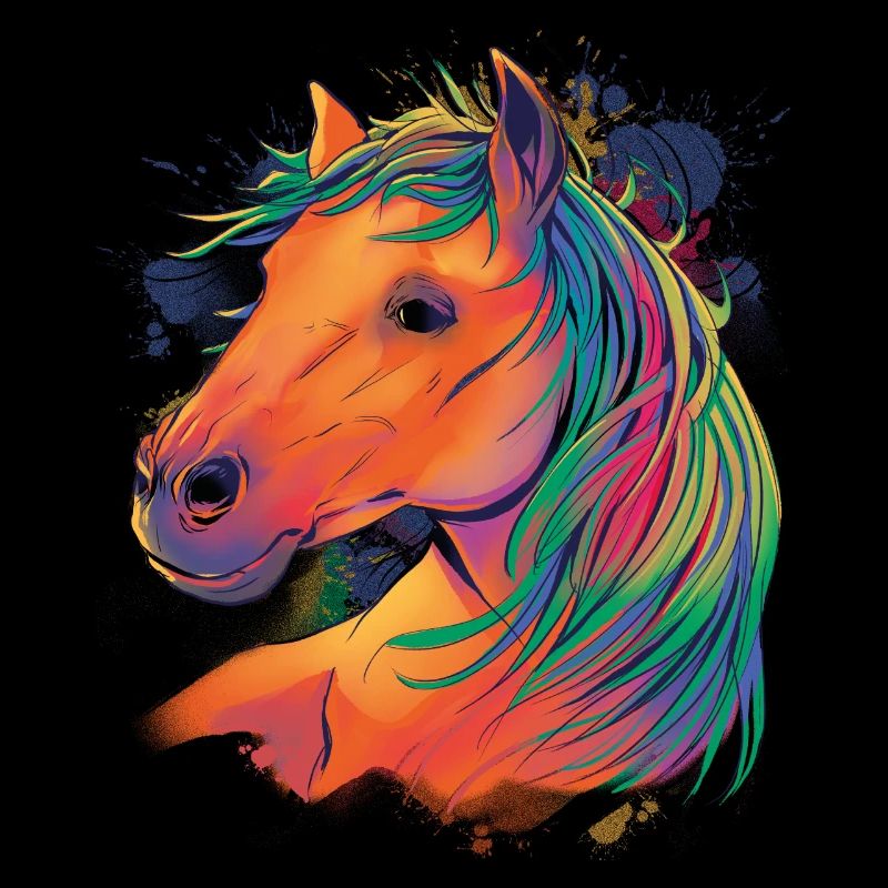 Conception de cheval aquarelle pour les cavaliers,