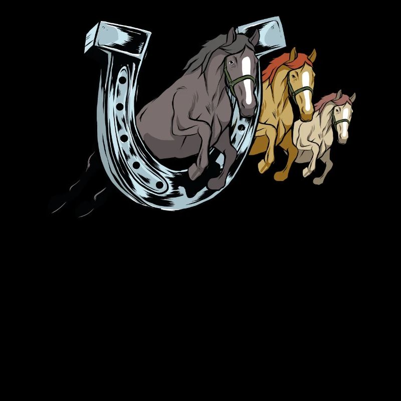 conception de chevaux en fer à cheval pour les cavalières,