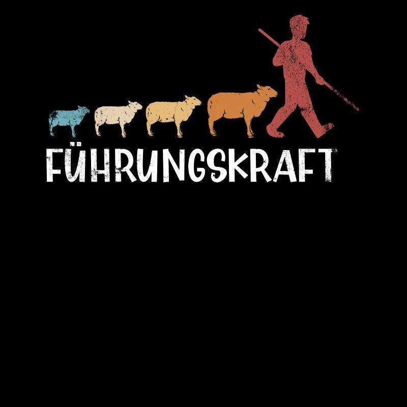 Führungskraft. Design mit Schafen und Schäfer