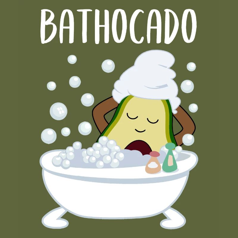 Avocado In Bathtub Funny Vegetable Fruit Gift