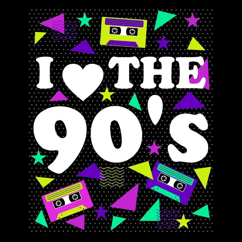 90s Love Purple Retro Look