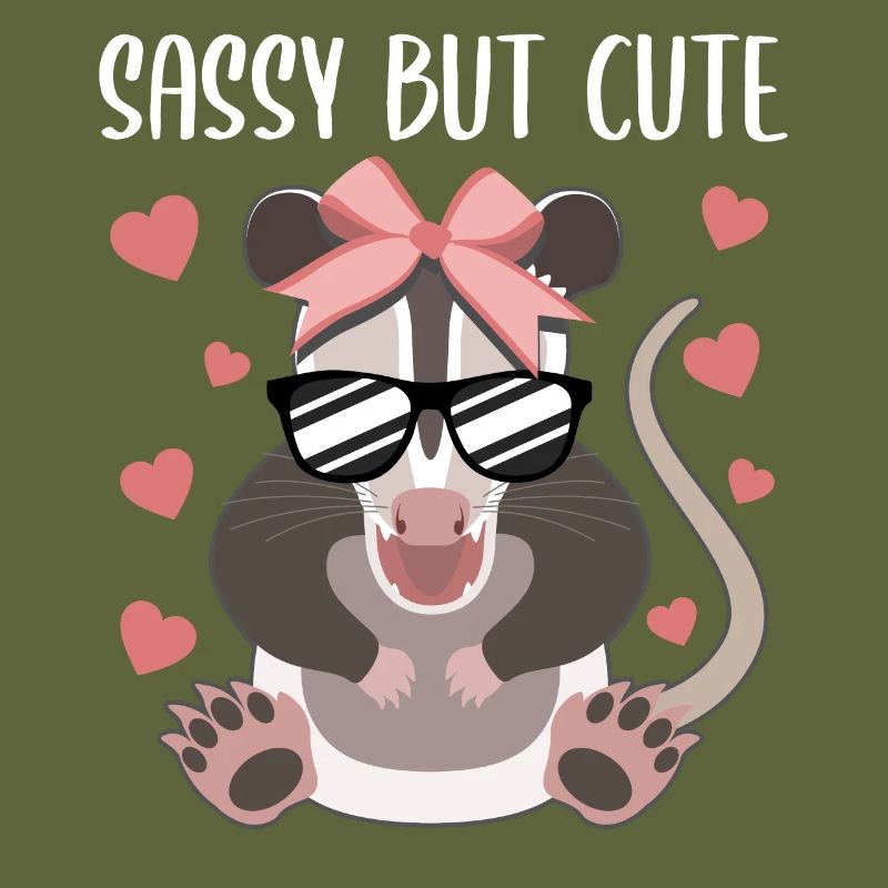 Opossum Liebe Mädchen Süßes Design