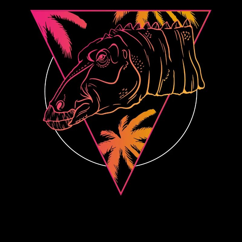 Colored Dino Circle Art Gift