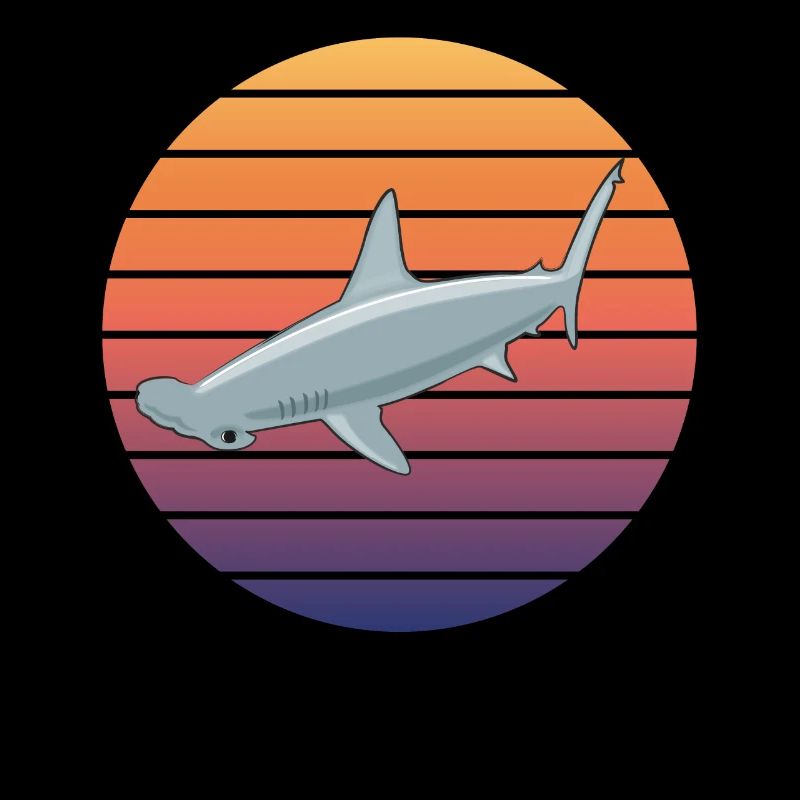 Requin-marteau Silhouette Coucher de soleil