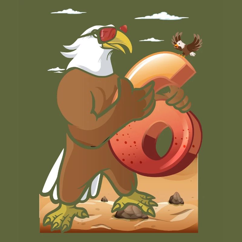 Bald eagle design for sixth birthday
