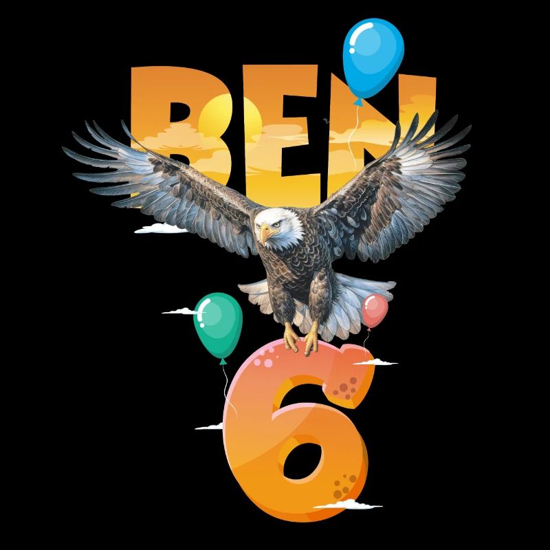 Bald eagle design for sixth birthday