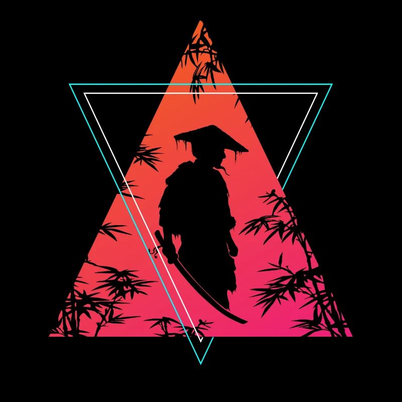 Neon Samurai Moderner Krieger Geist