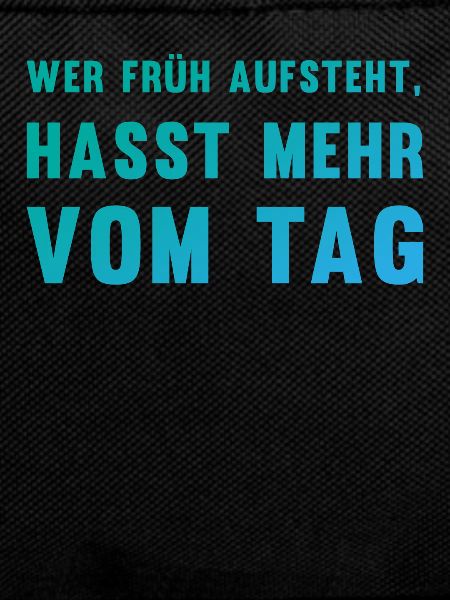 Ironischer Morgenmuffel-Spruch Geschenk
