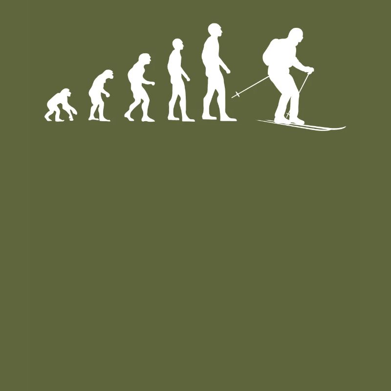 Evolution Skifahrer Geschenk