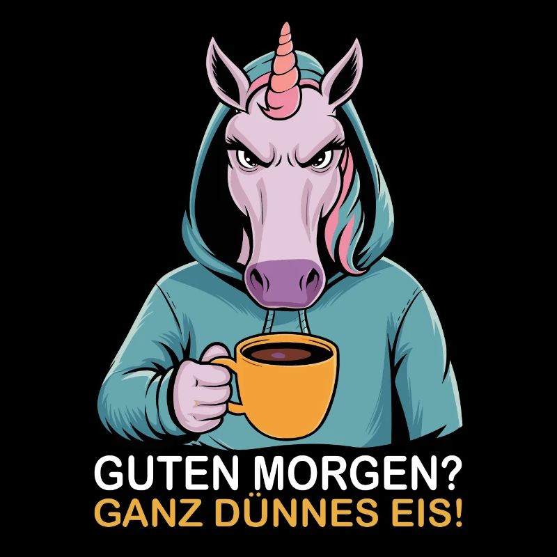 Guten Morgen Ganz Dünnes Eis Lustiges Einhorn