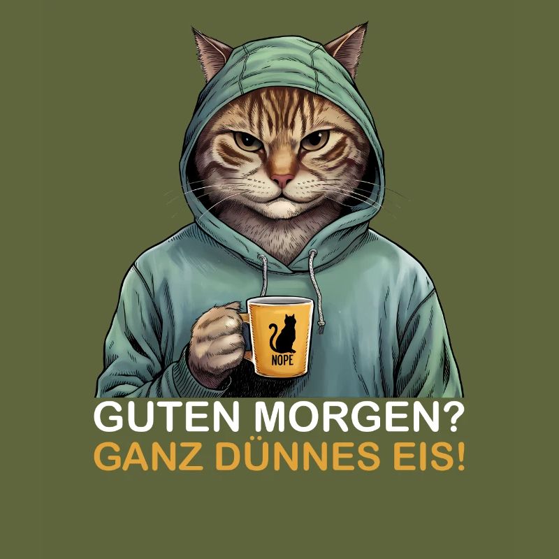 Good morning very thin funny cat