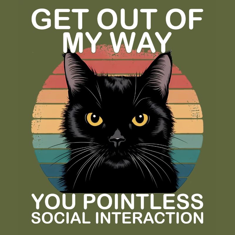 Lustige Schwarze Katze