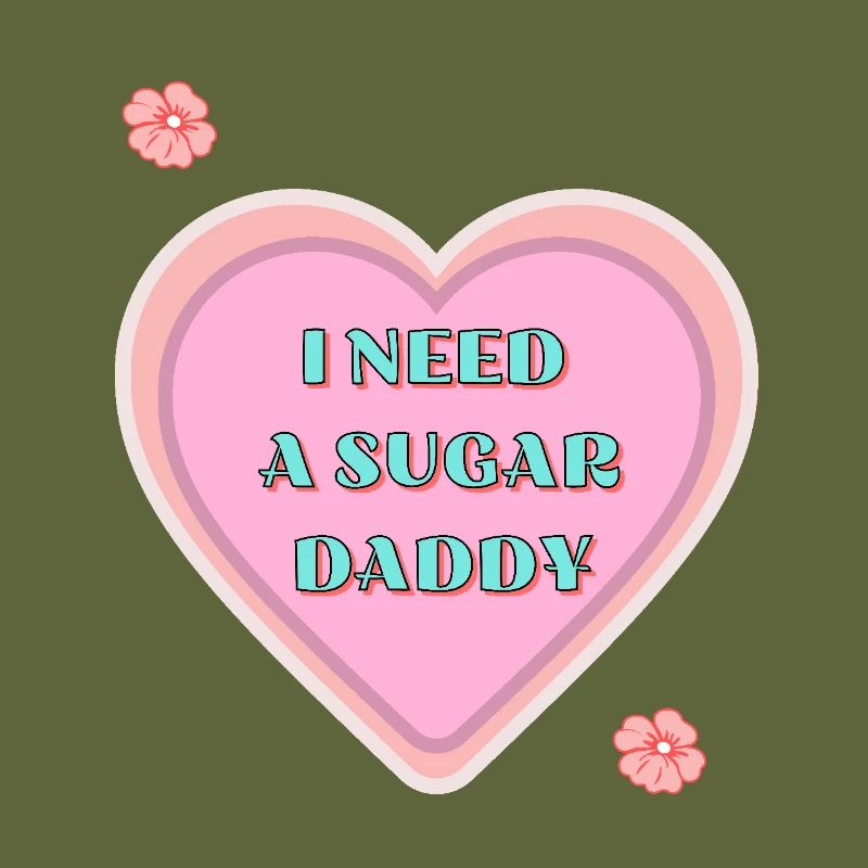 Freches Herz Sugar Daddy mit Statement