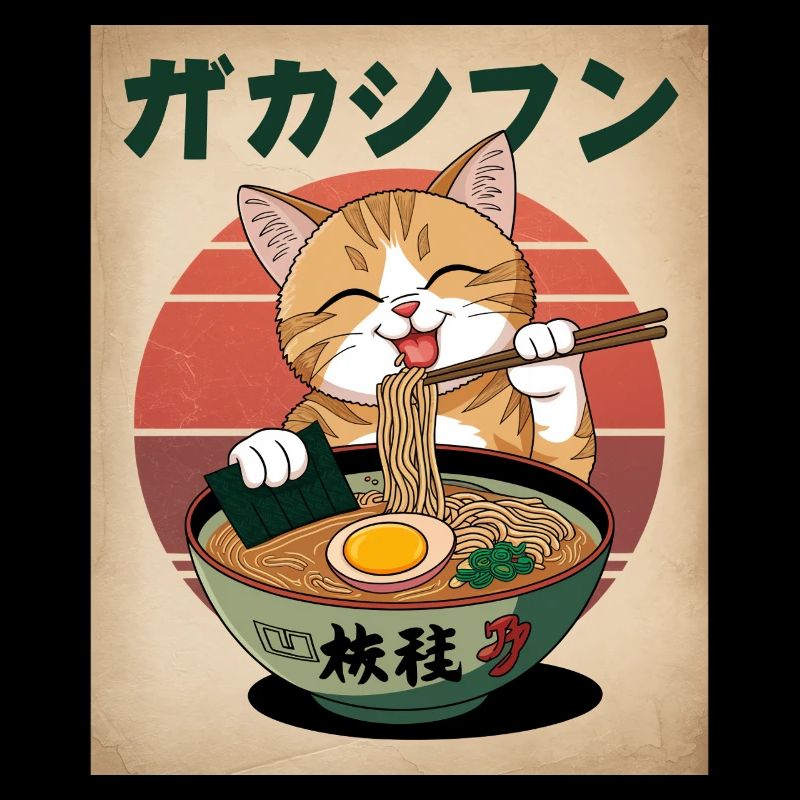 Kawaii Katze Ramen Nudeln Anime Katze