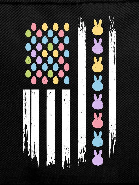 Easter Eggs Bunnies American Flag