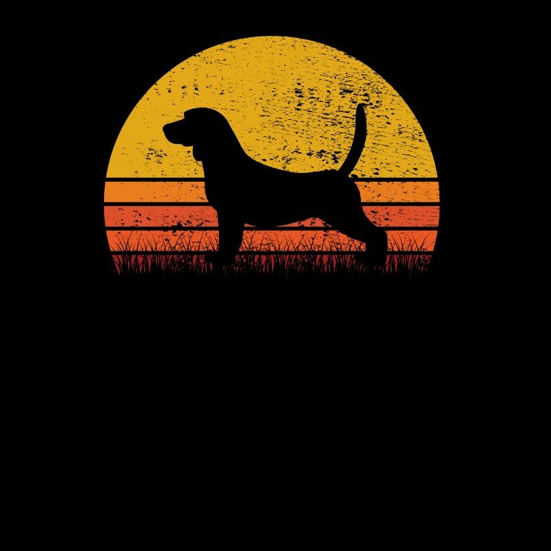 Beagle Sunset Retro Hundebesitzer Tier Geschenk