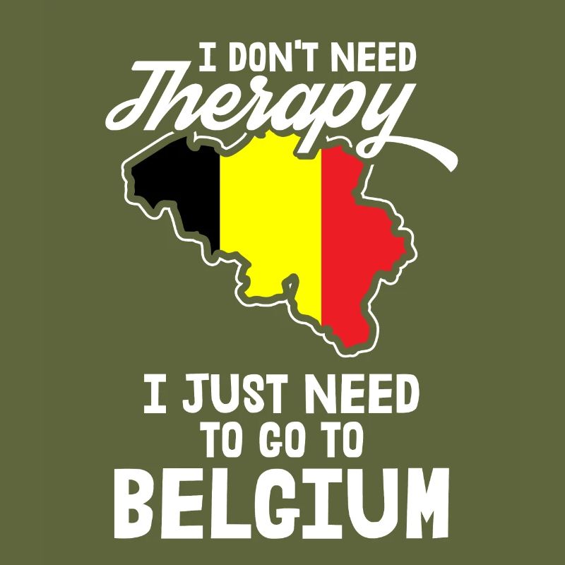 Belgium Therapy Brussels flag banner gift idea