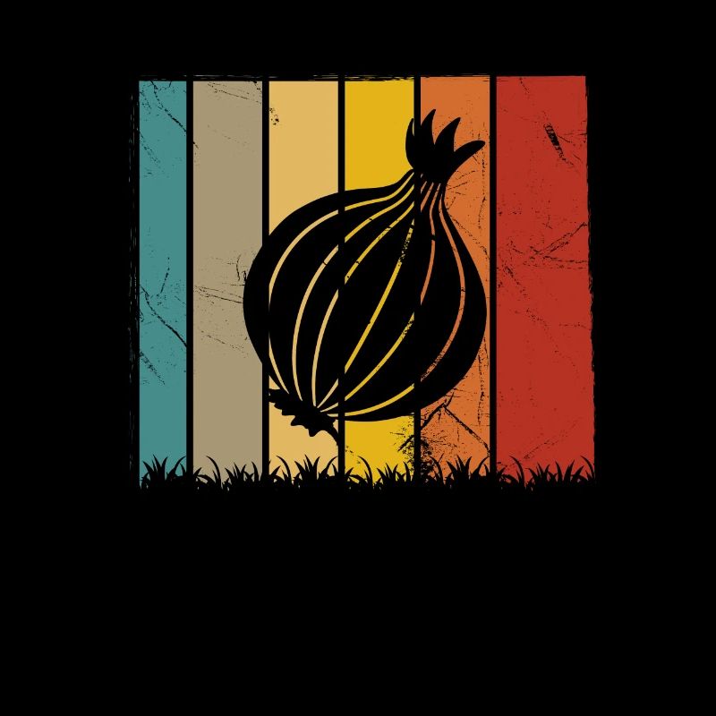 Oignon Lover Retro Vegetables Vegan Idée cadeau