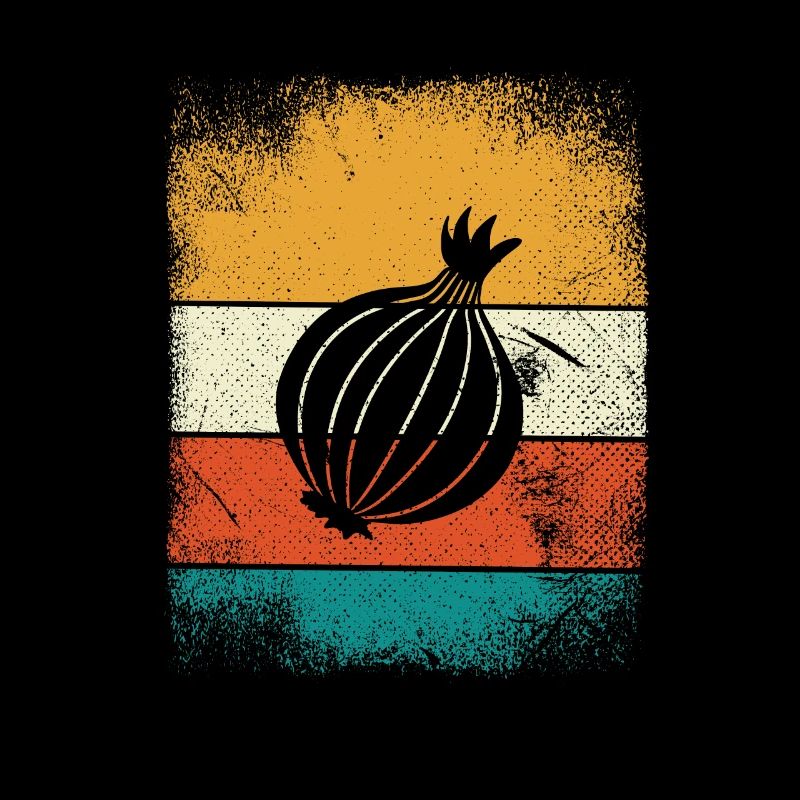 Oignon Lover Retro Vegetables Vegan Idée cadeau