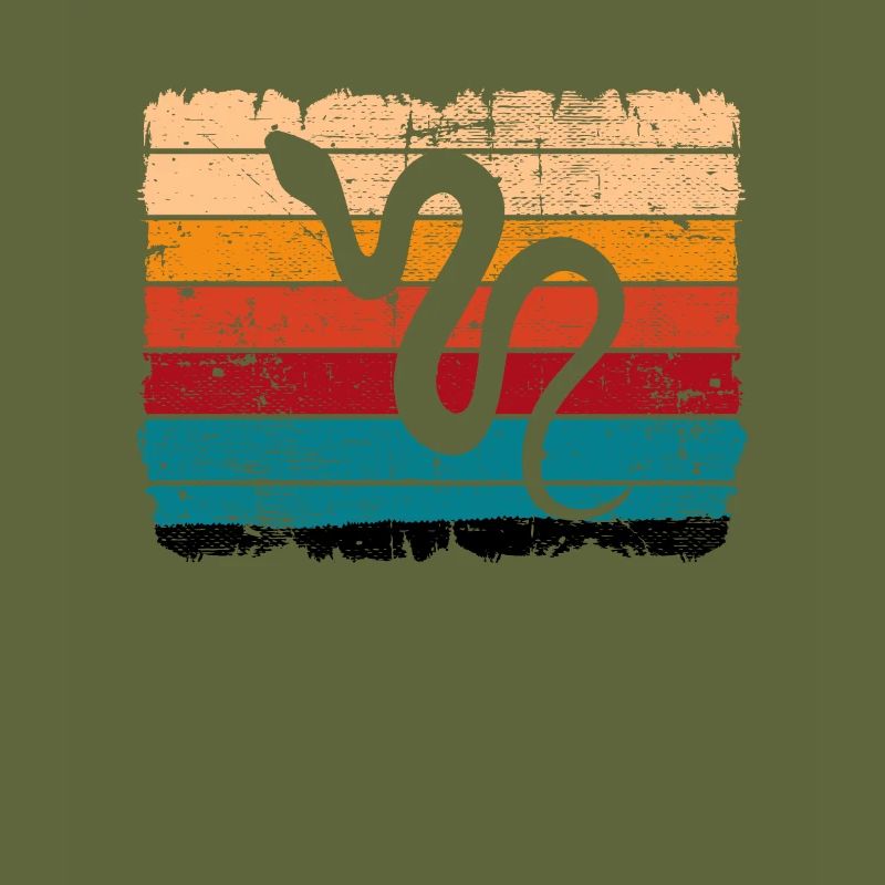 Snake Retro Reptile Python Gift idea