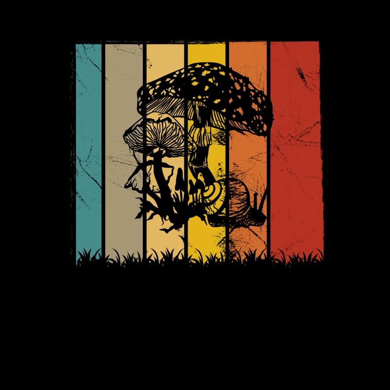 Mushroom Mushrooms Boletus Toadstool Retro Gift