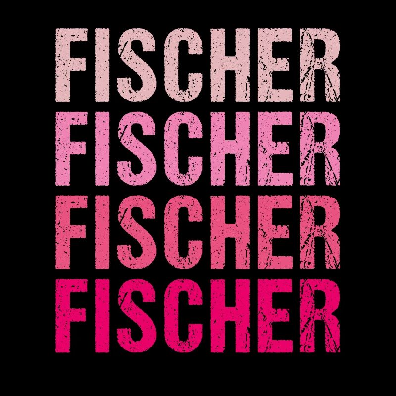 Fischer Retro Rosa Nachname Geschenkidee
