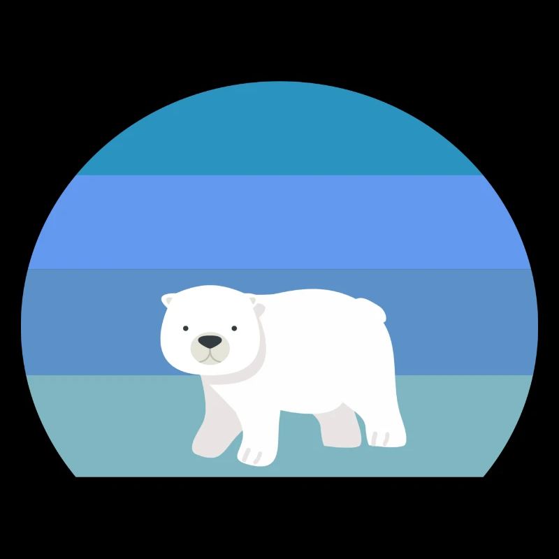 Arctic Animal Retro Polar Bear